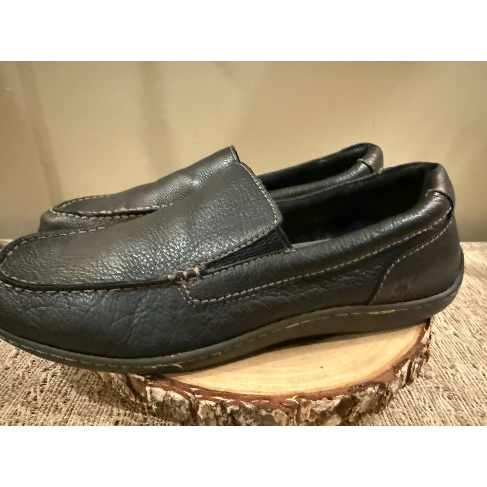 Born Men's Leather Brompton Slip-on Driving Moc Loafer 14M‎ Black Casual Comfort